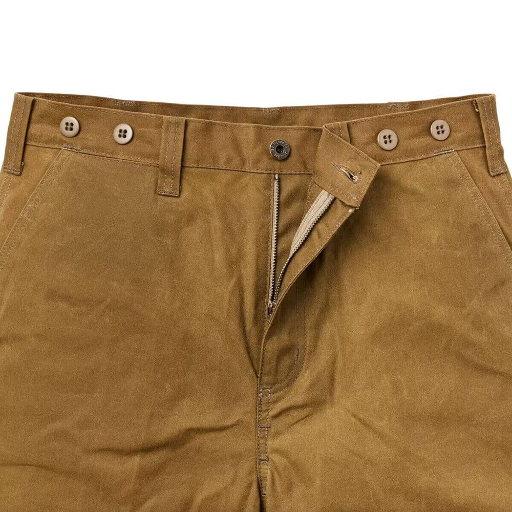 Oil finish single tin pants dark tan