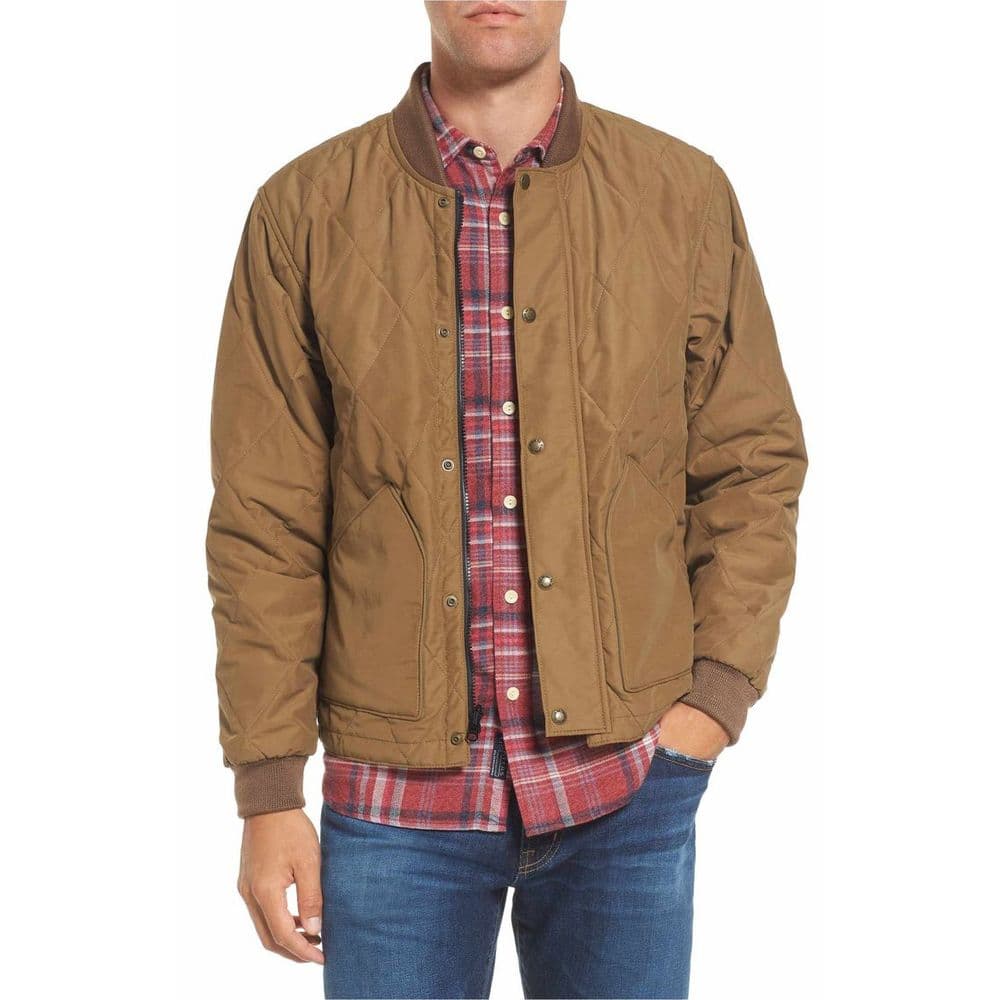 Quilted pack jacket tan