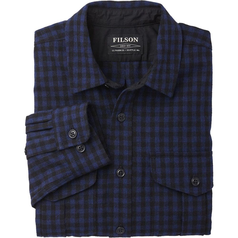 Northwest wool shirt cobalt black check