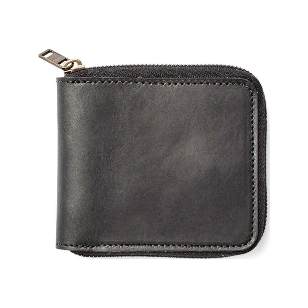 Dawson leather zip wallet black