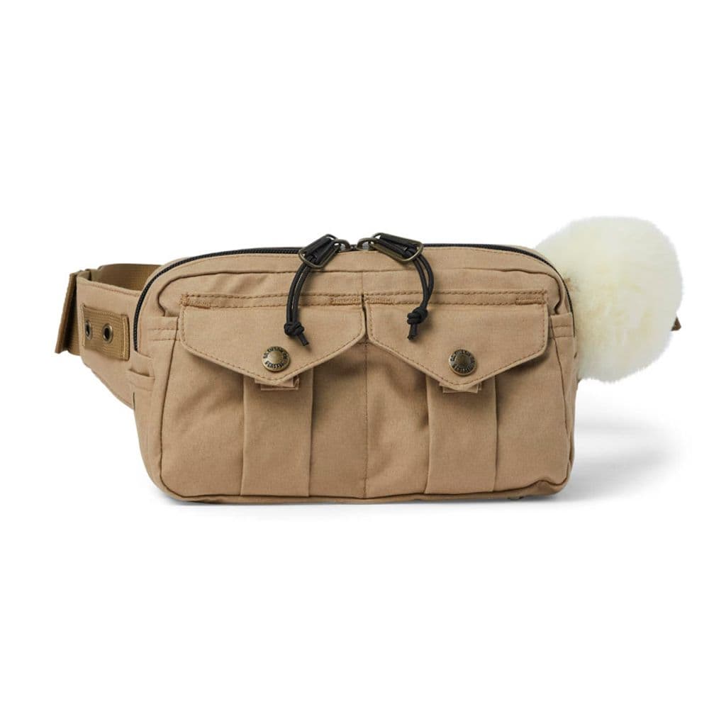 Compact fishing waist pack dark tan