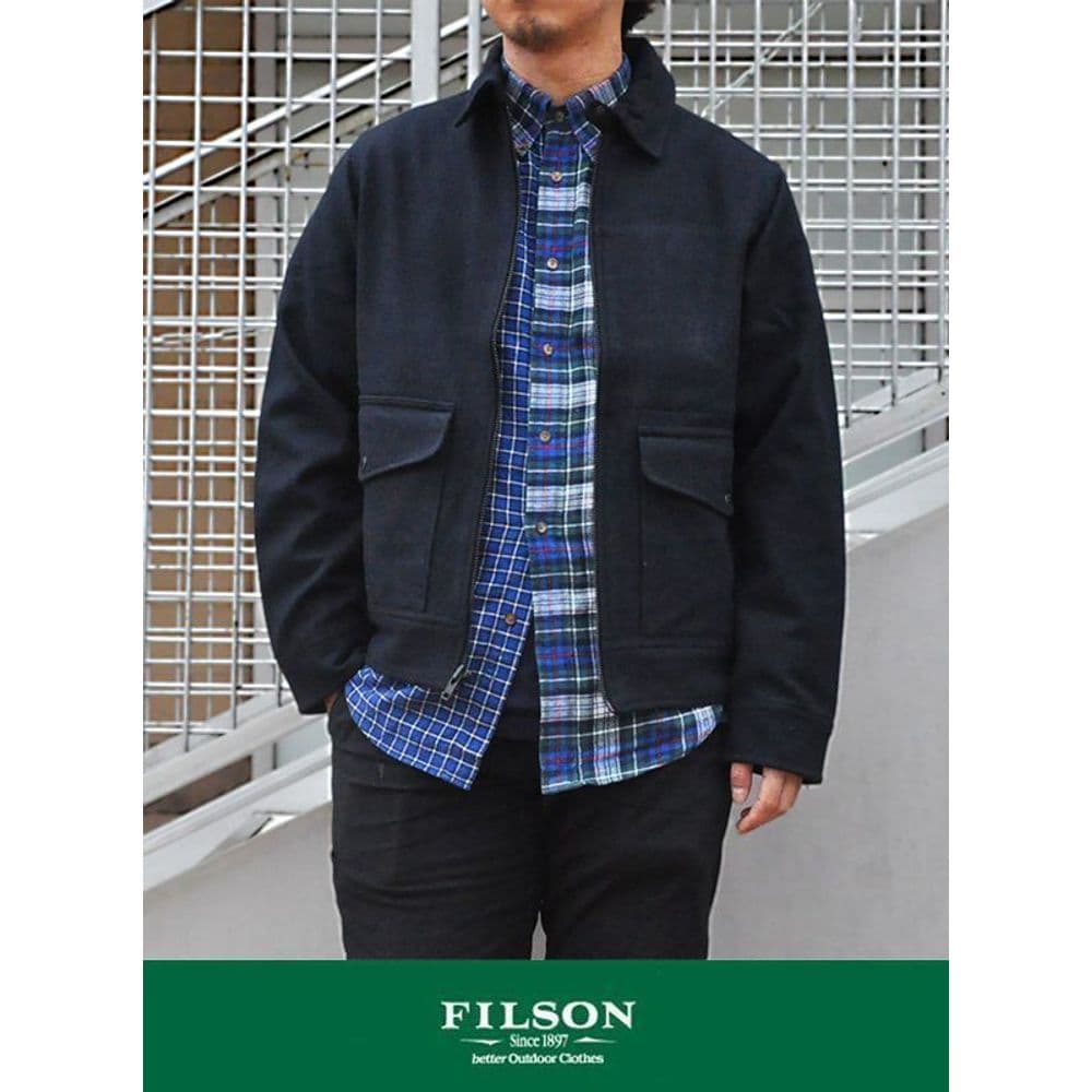 Seattle wool work jacet dark navy